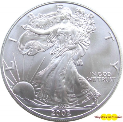 2002 1oz Silver American Eagle